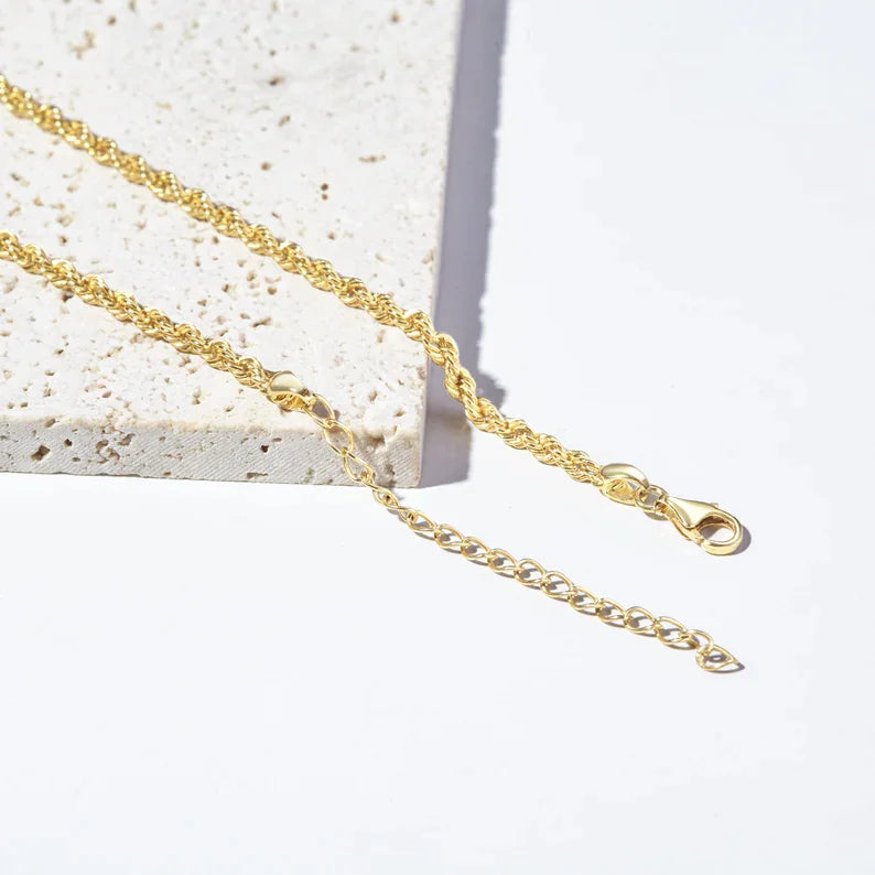 Comforttt™  Sterling Silver Necklace with 18k Gold