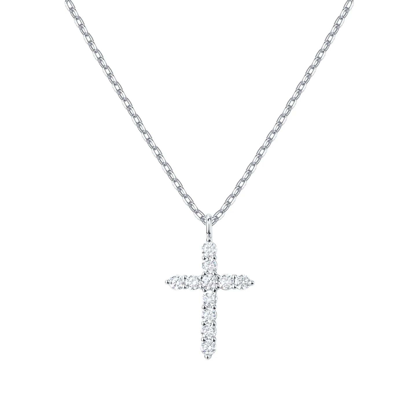 White Gold Cross Necklace